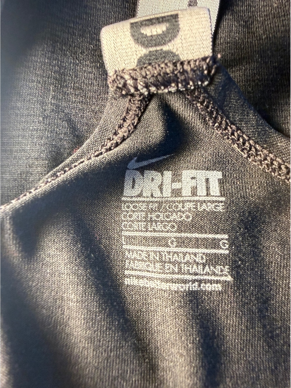Nike Dri-FIT Black Racerback Tank Top with 'Just Do It' Strap - Picture 4 of 4